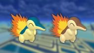 Cyndaquil and its shiny variant (Image via The Pokemon Company)
